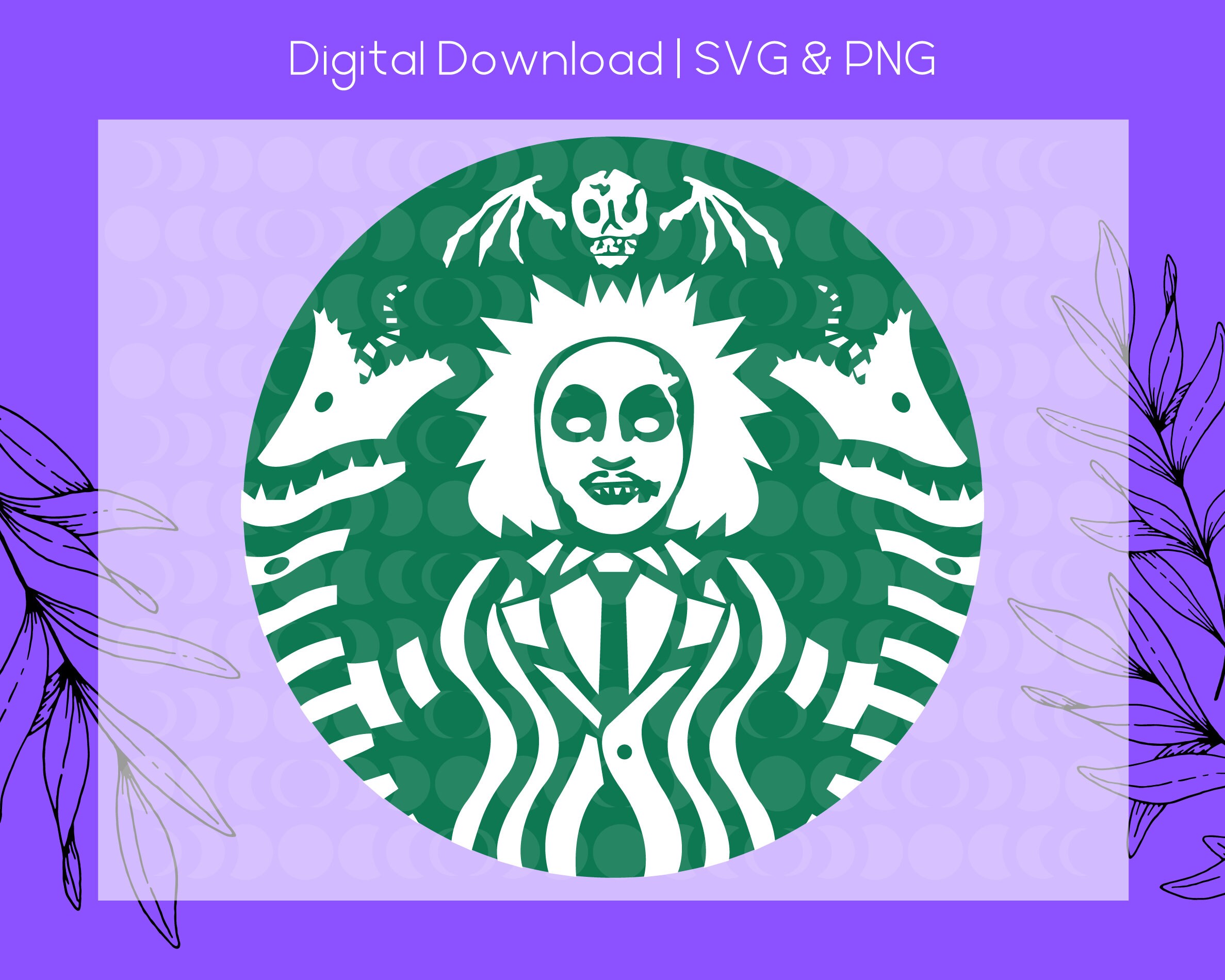 Beetlejuice Starbucks It's Showtime SVG PNG Digital Etsy Australia