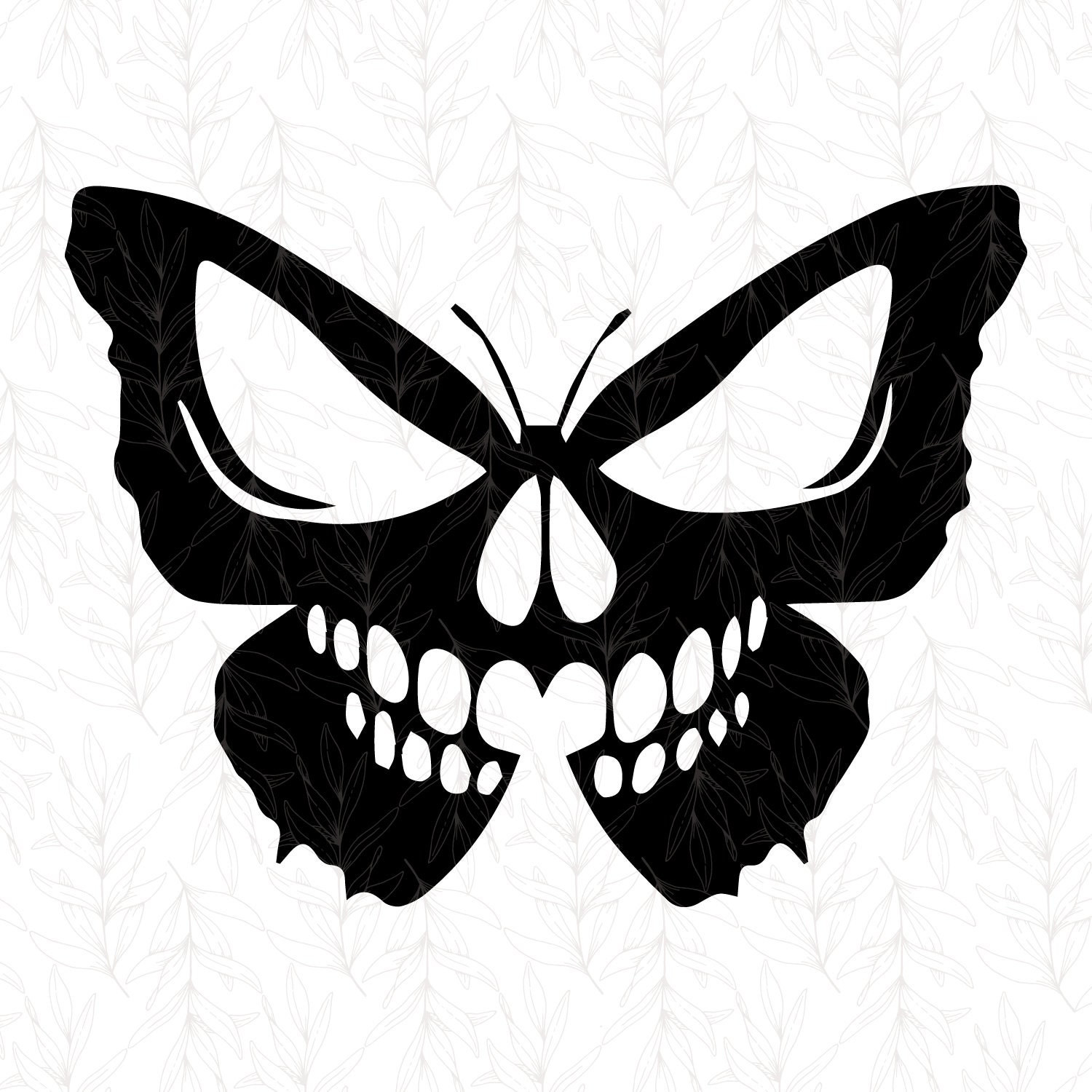 Butterfly Skull Svg Png Digital Download Etsy
