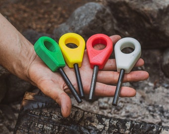 Varilla de ferrocerio con mango impreso en 3D, herramienta de bushcraft, camping y supervivencia