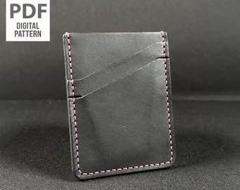 Leather Wallet Pattern, Leather Pattern PDF, Leather Working, Leather Template, Minimalist Wallet PDF, Mens Wallet Patterns, Wallet Template