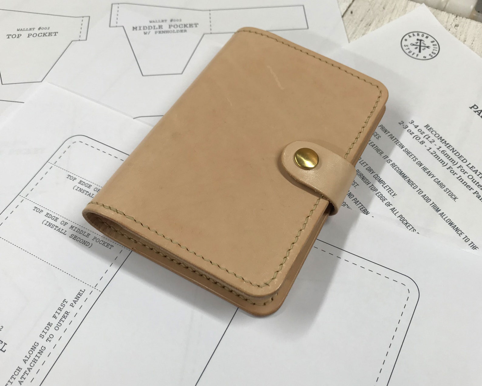 Leather Passport Wallet Pattern PDF Digital Download Etsy UK