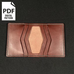 Leather Wallet Pattern, Leather Pattern PDF, Leather Working, Leather Template, Bifold Wallet PDF, Mens Wallet Patterns, Wallet Template