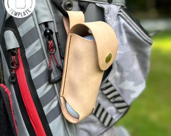 Acryl Vorlage, Golfball Sleeve Leder Muster, Lederhandwerk, Golfball Halter Leder Muster, Golfen, Golfball Leder Muster