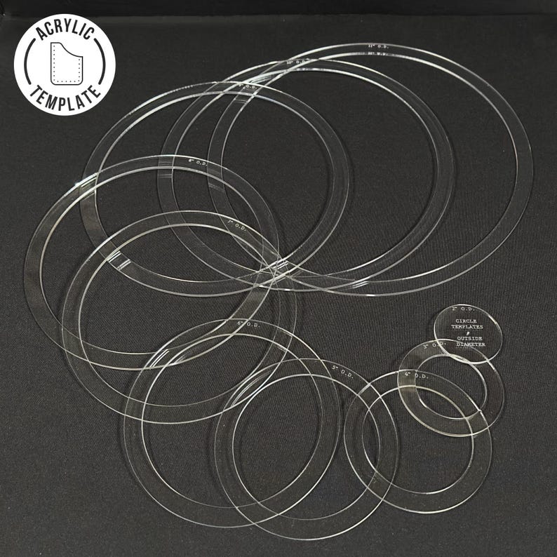 Acrylic Circle Template, Sewing Pattern, Leather Pattern, Quilting ...