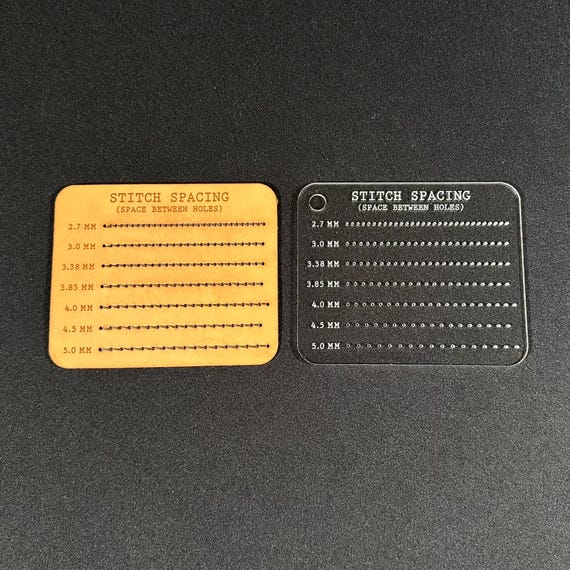 Leather Stitching & Pricking Iron Spacing Template, Leatherworking Tools, Leather Crafting, Acrylic Leather Template, Leather Pattern