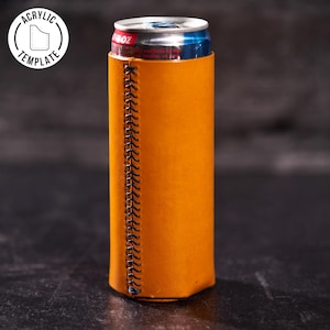 Acrylic Template, 12oz Tall Can Cooler Leather Pattern Craft, Leather Craft, Drink Holder Leather Pattern, Cup Cozy, Beer Coozie Leather