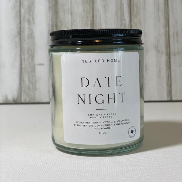 Date Night | Black Sea  Candle | Soy Candle | Non Toxic Candle | Calm Candle