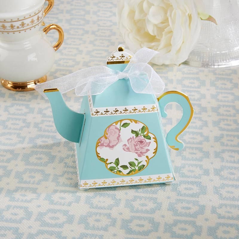 Floral Teapot Favor Boxes Wedding Favors Tea Party Favors Spring Bridal