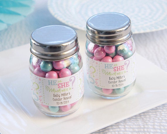 mini mason jar baby shower favors
