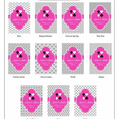 22 Colors! - 25+ Las Vegas Theme Personalized Playing Cards - Poker Gift - Personalized Wedding Favor - Groomsmen Gift, Bachelor Party Favor main image 3