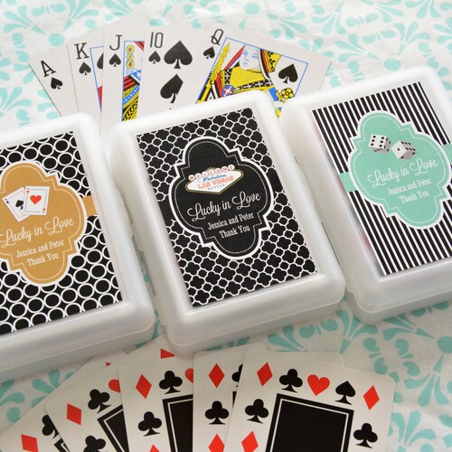 22 Colors! - 25+ Las Vegas Theme Personalized Playing Cards - Poker Gift - Personalized Wedding Favor - Groomsmen Gift, Bachelor Party Favor main image 4