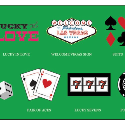 22 Colors! - 25+ Las Vegas Theme Personalized Playing Cards - Poker Gift - Personalized Wedding Favor - Groomsmen Gift, Bachelor Party Favor main image 0