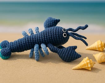 BLUE LOBSTER Tutorial auf Französisch - Anfänger Häkeln - Amigurumi - Tutorial - Muster