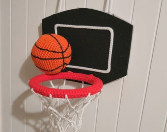 Pattern - French and English - Miniature Basketball Game - Fun Basketball Set - crochet