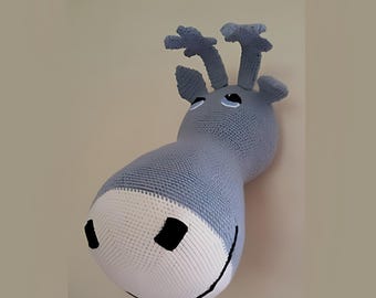 Anleitung – Rentierkopf-Trophäe – Muster – Vorlage – auf Französisch – Häkelanleitung