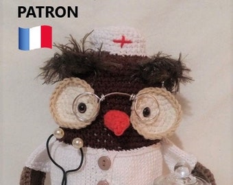 Tutorial - Owl - OWL nurse - AMIGURUMI - pattern - pattern - pattern - French - tutorial - crochet - knitting