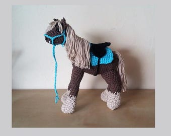 Anleitung – Pferd - Pony - Amigurumi - Muster - Modell - Häkelanleitung (Französisch)
