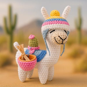 LAMA - English pattern - patron en  français - Tutoriel crochet - Amigurumi  - modèle  - tuto