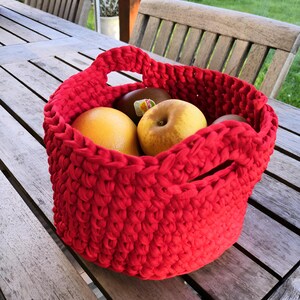 Tutoriel – pattern - modèle – patron - En français - Panier en fil textile - tutorial - au crochet