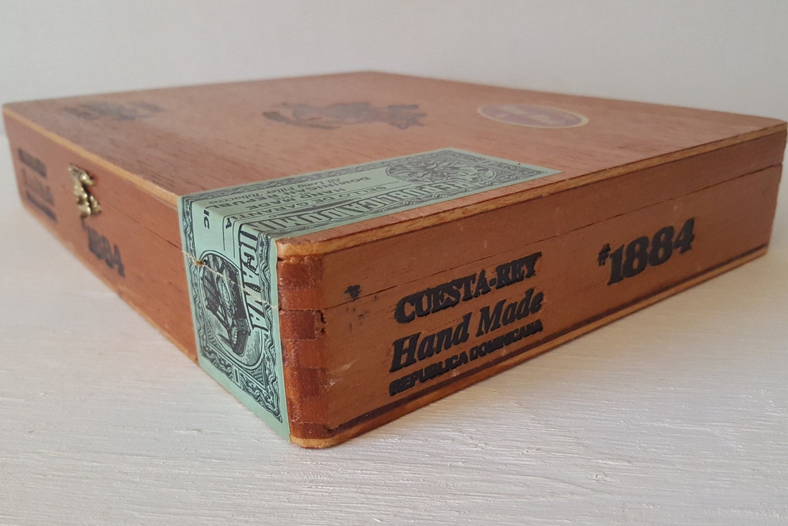 Vintage Wood Cigar Box Cuesta Rey 1884 Bohemian Tobacciana Etsy
