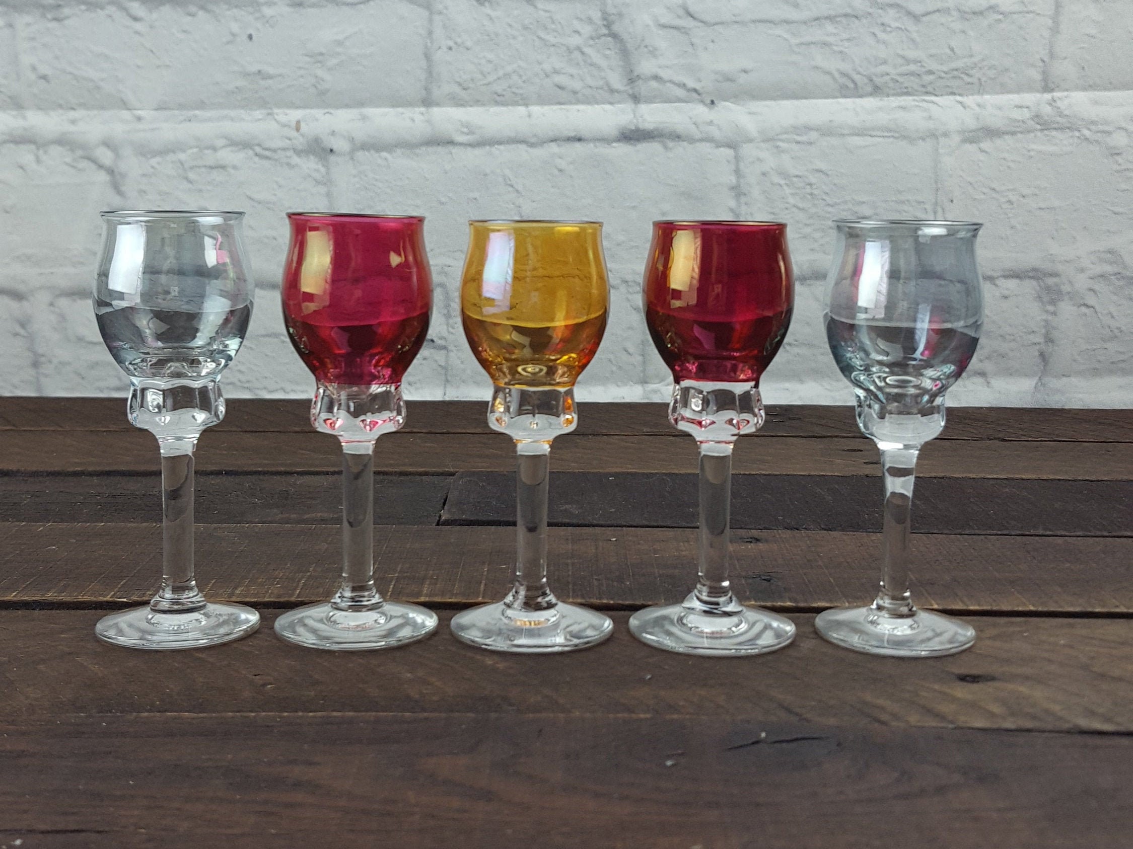 Vintage Cordial Glasses Set of 5 Made in Italy 1960s Retro Etsy