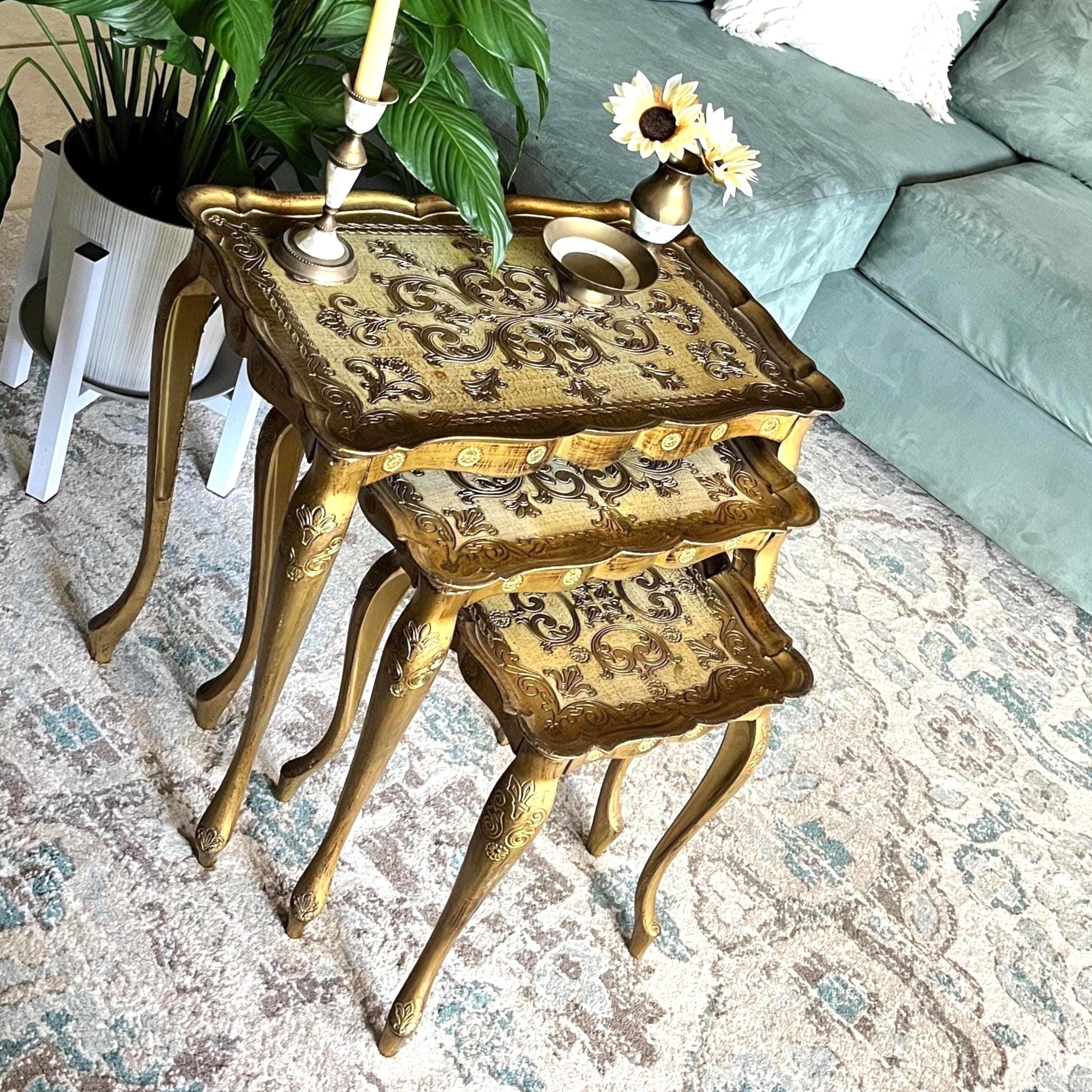 Italian Florentine Nesting Tables - Etsy