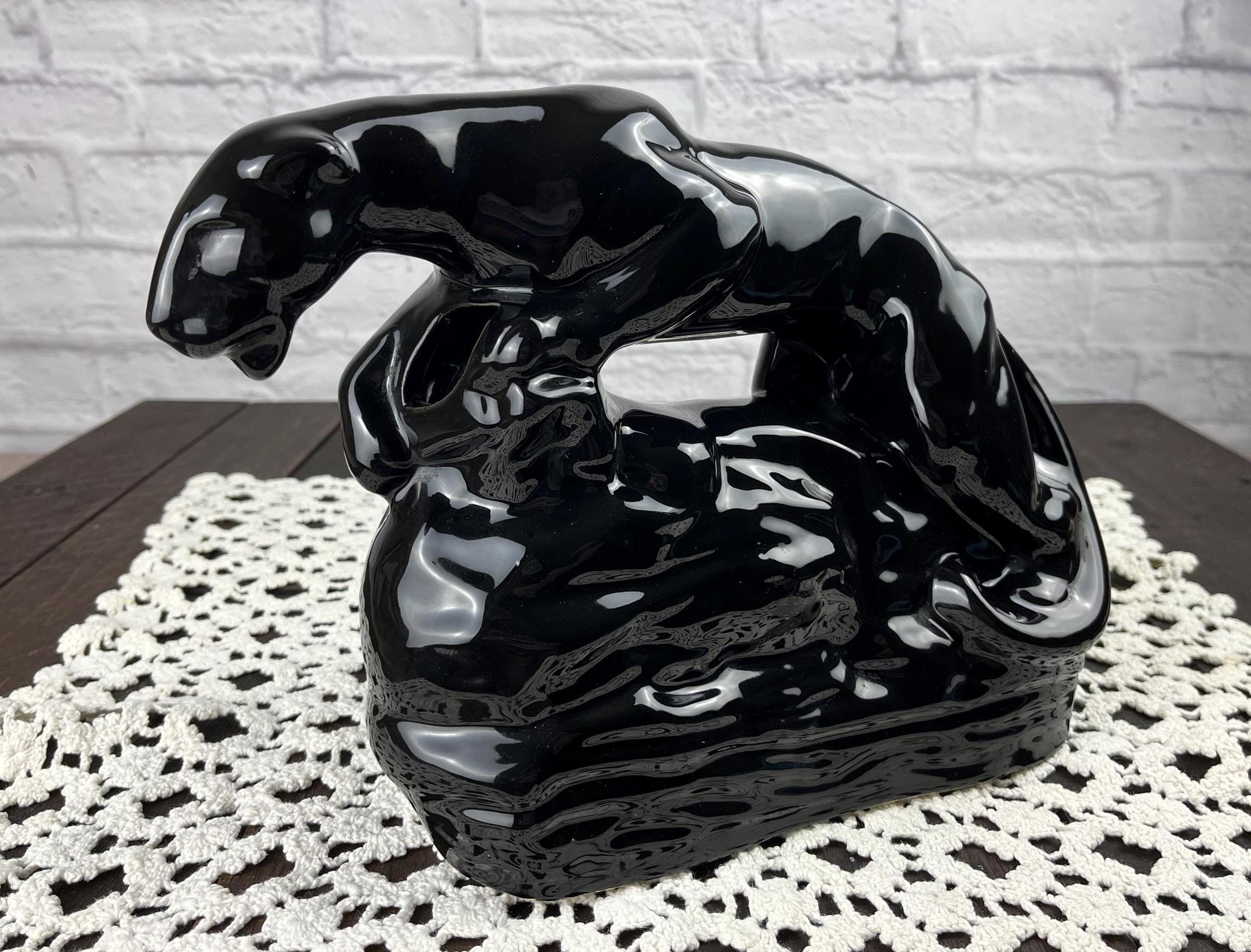 Vintage ceramic black panther - Etsy 日本