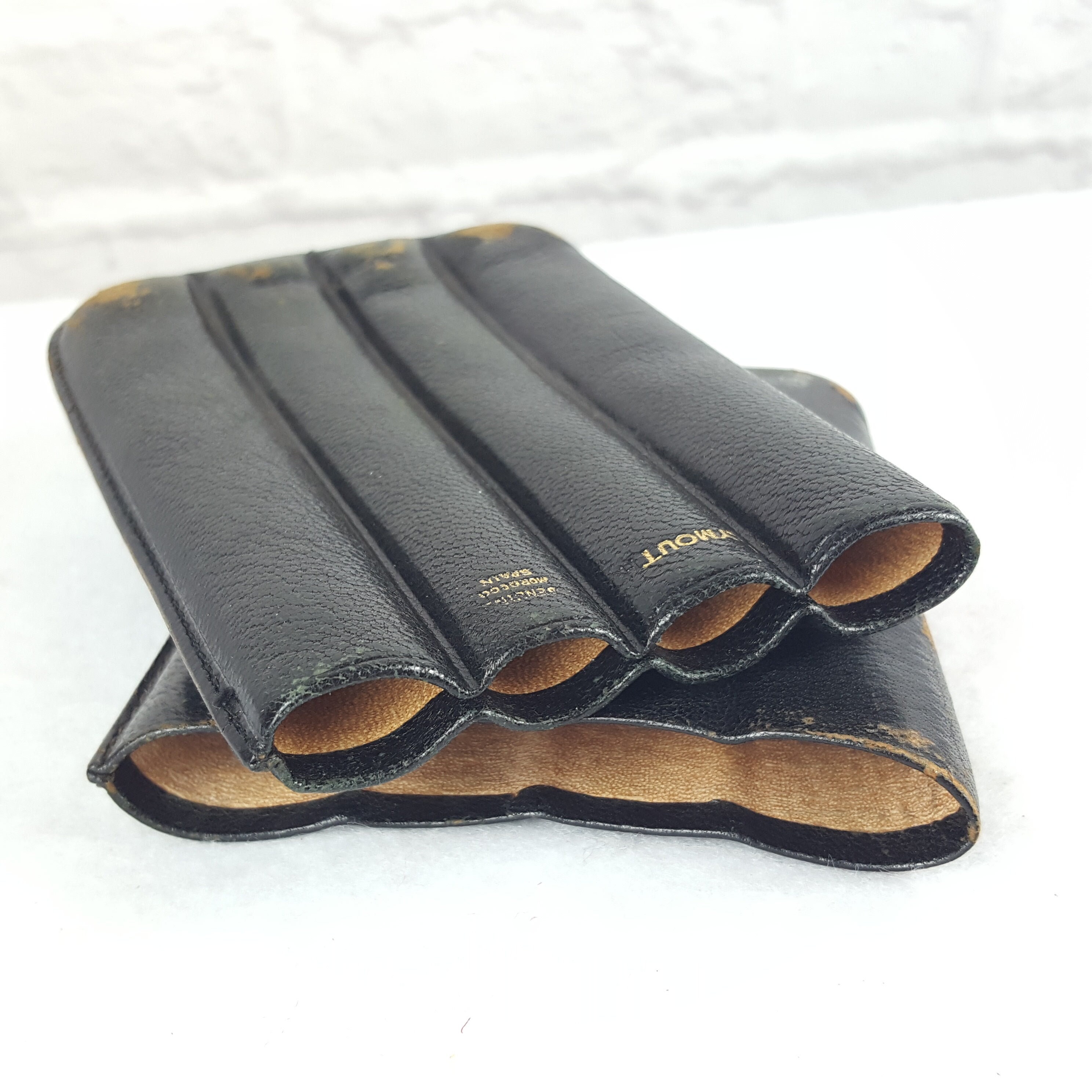 PIELNOBLE VINTAGE European Brown Leather Pocket Cigar Case