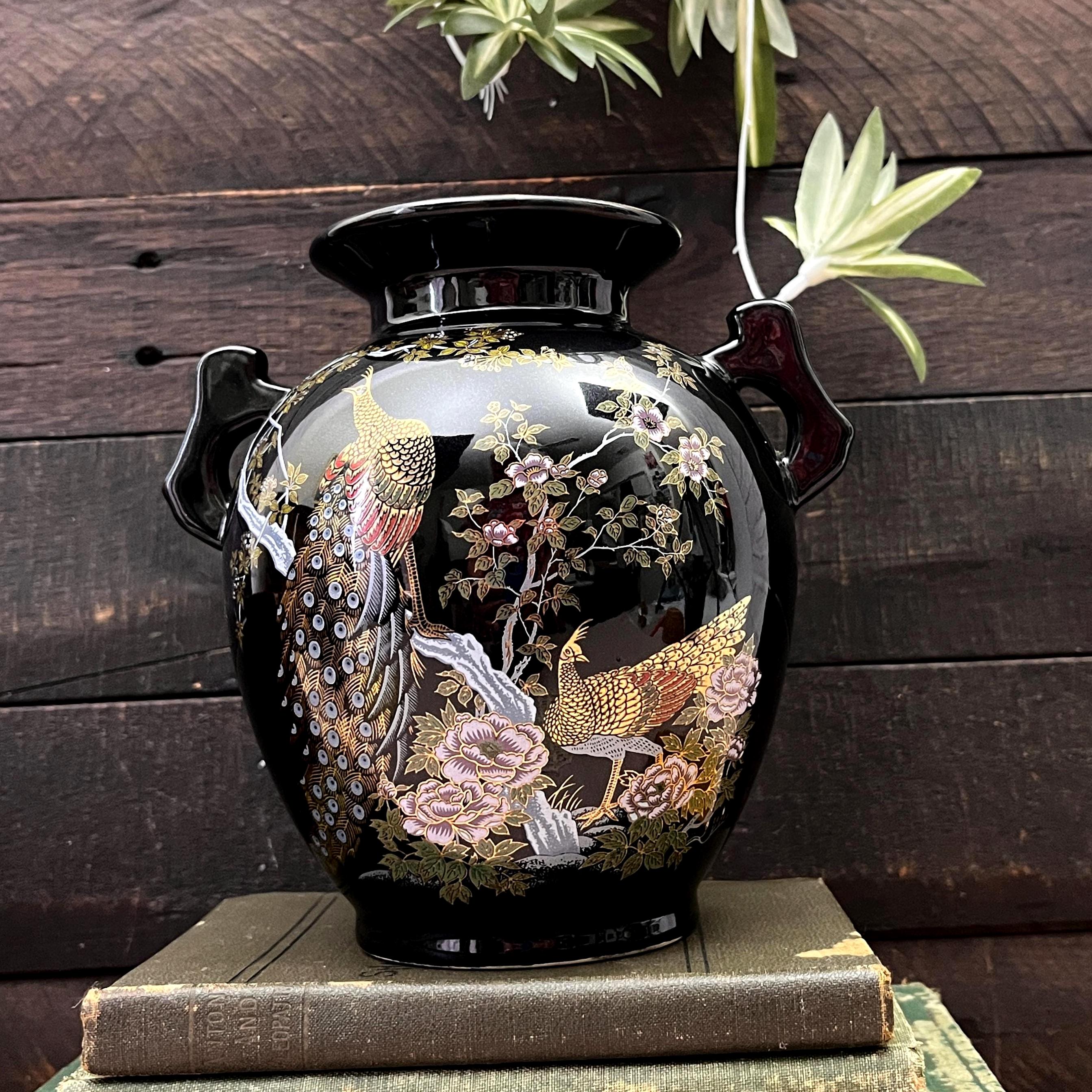 Chinese peacock vase - Etsy 日本