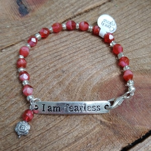 I Am Fearless Quote Bracelet - Inspirational Quote - Inspiration Jewelry - Affirmation Jewelry