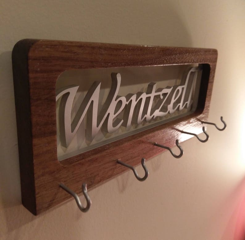 CNC Cut Name Key Chain Hanger Etsy