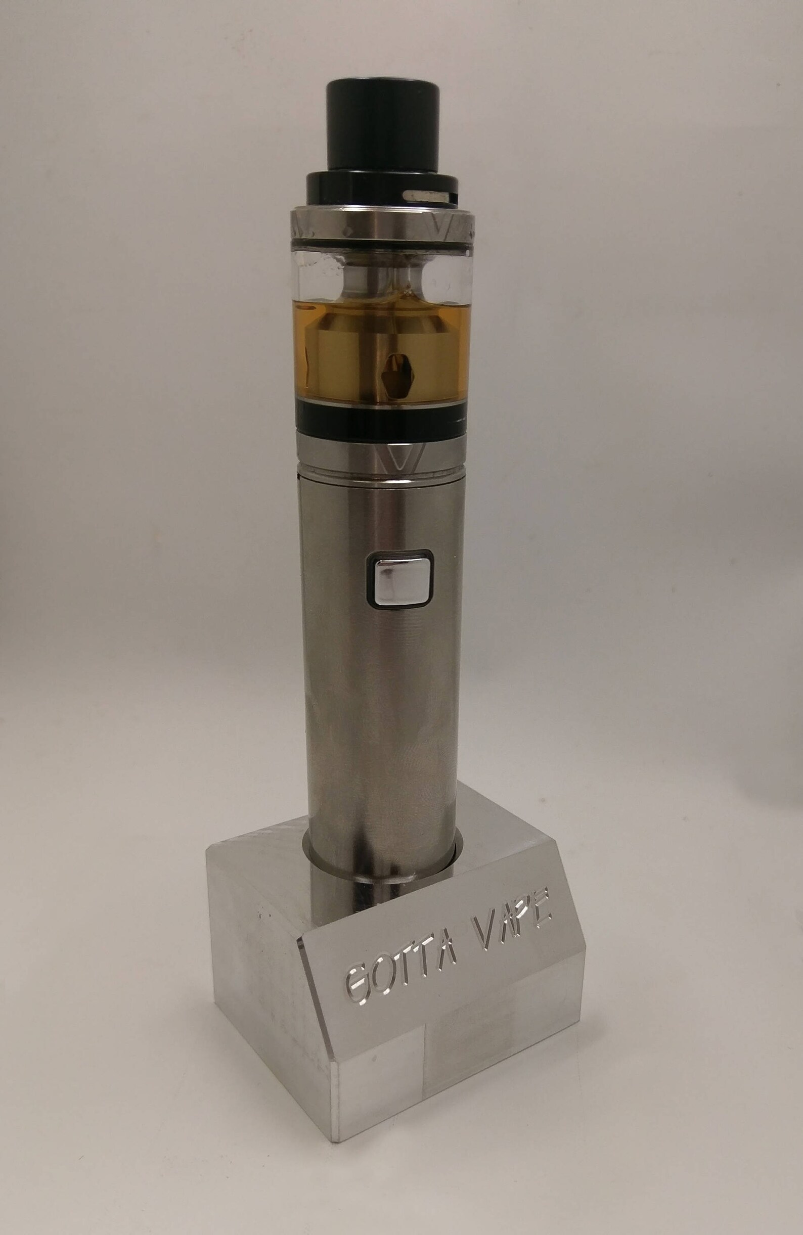 Rectangular Metal Vape Stand, Silver, Aluminum, Electronic Cigarette