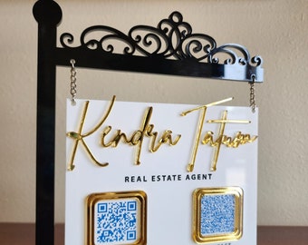 Hanging Qr Code Sign-DIGITAL FILE DOWNLOAD-Glowforge File-Laser Cut Files