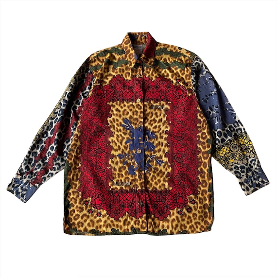 Vintage Moschine Full Print Leopard Shirt