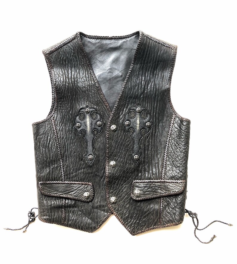 Chrome Hearts Leather Vest | Etsy