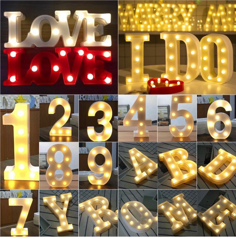 Large standing led numbers numbers signs led number Etsy