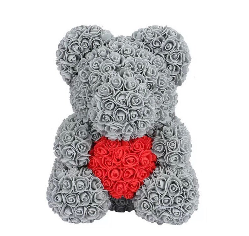 40cm large handmade rose teddy bear elegant foam birthday Etsy