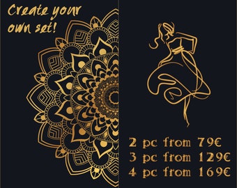 Buy 2 pieces for 50% sale! - SET "Your Style, Your Dance, Your Life" Tango Tops and Skirts