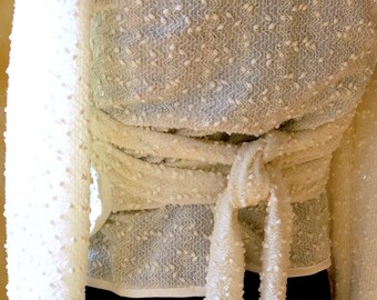 Buy 2 pieces for 50% sale! - Shiny White Wrapping Tango Ballet Wedding Sweater Top With Glitters