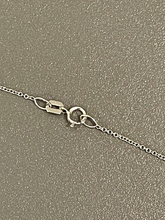 Ruby & Diamond Teardrop Pendant, Filigree 14kt Wh… - image 5