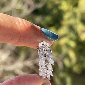 Sterling Silver Cubic Zirconia Half Hoop Earrings
