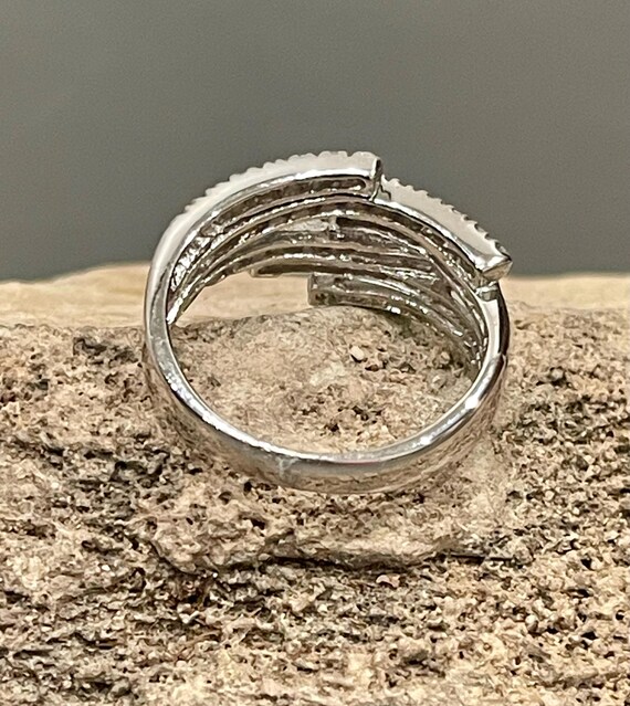 Sterling Silver Fancy Statement Ring With Cubic Z… - image 3
