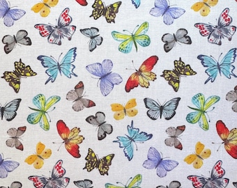 Colorful Butterflies | Cotton Fabric | Fat Quarter