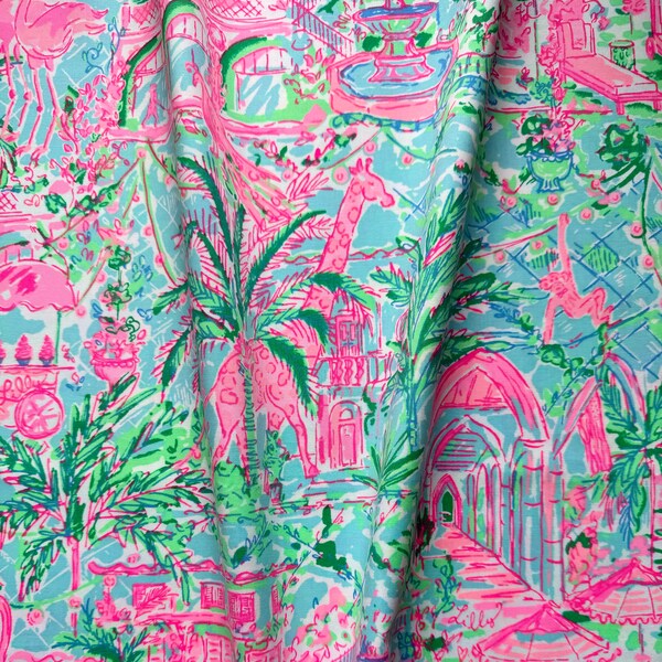 Spotted On Worth LP Fabric | Fat Quarter | Preppy Pink and Green