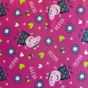 Fat Quarter | Peppa Pig Kids Pink Cotton Fabric