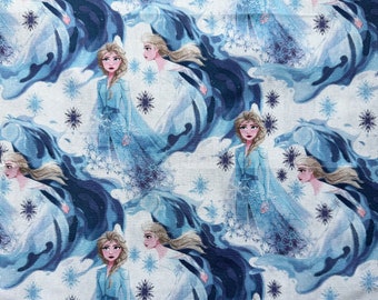 Elsa Anna Ice Queen Fabric | Fat Quarter | 100% Cotton| Frozen