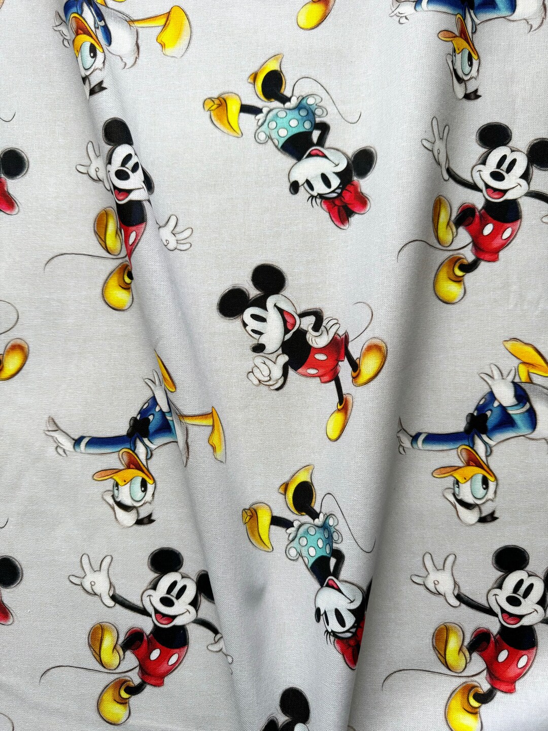 Mouse And Raspberry Fabric Disney Cotton Fabric | Magic Mouse and Duck Print (fat Quarter) - Etsy