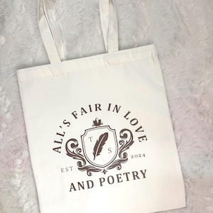 Canvas Tote | All’s Fair In Love And Poetry | Song Lyrics TTPD