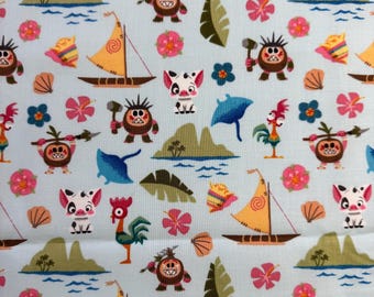 Fat Quarter | Moana Friends and Characters Cotton Fabric