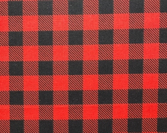 Fat Quarter | Red and Black Buffalo Check Cotton Fabric